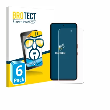 Parte frontal de un envase de producto con el logotipo de la marca BROTECT. Al lado se muestra el dispositivo Nothing CMF Phon