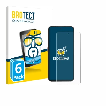 Parte frontal de un envase de producto con el logotipo de la marca BROTECT. Al lado se muestra el dispositivo Oukitel WP200 Pr