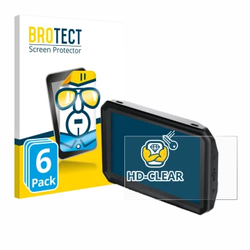 Parte frontal de un envase de producto con el logotipo de la marca BROTECT. Al lado se muestra el dispositivo Blackmagic Desig
