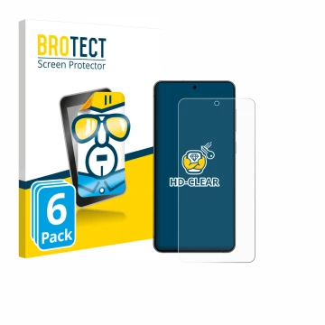 Parte frontal de un envase de producto con el logotipo de la marca BROTECT. Al lado se muestra el dispositivo Samsung Galaxy S