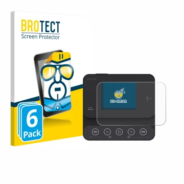 Parte frontal de un envase de producto con el logotipo de la marca BROTECT. Al lado se muestra el dispositivo ISDT K2Zip con s