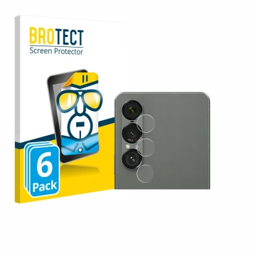 Parte frontal de un envase de producto con el logotipo de la marca BROTECT. Al lado se muestra el dispositivo Sony Xperia 1 VI