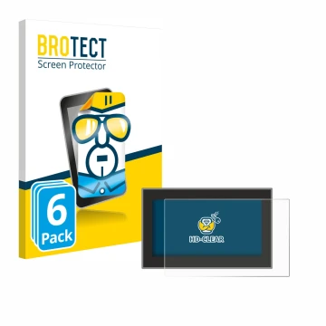 Parte frontal de un envase de producto con el logotipo de la marca BROTECT. Al lado se muestra el dispositivo Headrush Flex Pr