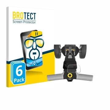 Parte frontal de un envase de producto con el logotipo de la marca BROTECT. Al lado se muestra el dispositivo PowaKaddy CT6 20