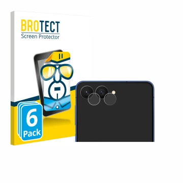 Parte frontal de un envase de producto con el logotipo de la marca BROTECT. Al lado se muestra el dispositivo Samsung Galaxy Z