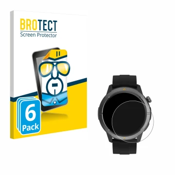 Parte frontal de un envase de producto con el logotipo de la marca BROTECT. Al lado se muestra el dispositivo AGM Legion Watch