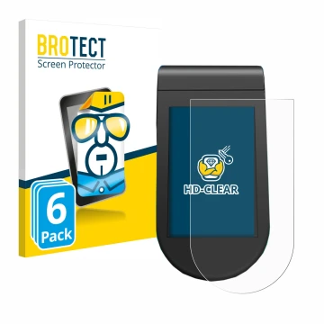 Parte frontal de un envase de producto con el logotipo de la marca BROTECT. Al lado se muestra el dispositivo SoFlow SO4 Pro M