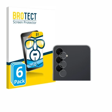 Parte frontal de un envase de producto con el logotipo de la marca BROTECT. Al lado se muestra el dispositivo Samsung Galaxy S