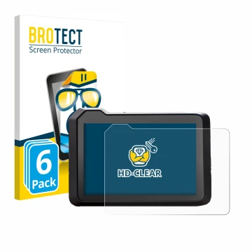 Parte frontal de un envase de producto con el logotipo de la marca BROTECT. Al lado se muestra el dispositivo KTM 990 Duke 202