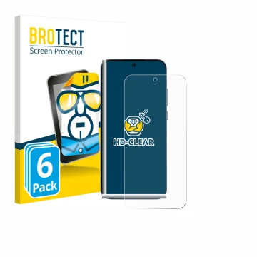 Parte frontal de un envase de producto con el logotipo de la marca BROTECT. Al lado se muestra el dispositivo realme GT 8 Pro 