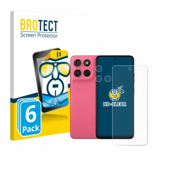 Parte frontal de un envase de producto con el logotipo de la marca BROTECT. Al lado se muestra el dispositivo Motorola Moto G5