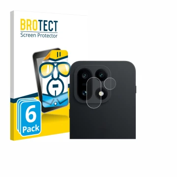 Parte frontal de un envase de producto con el logotipo de la marca BROTECT. Al lado se muestra el dispositivo OnePlus 15 (SÓLO
