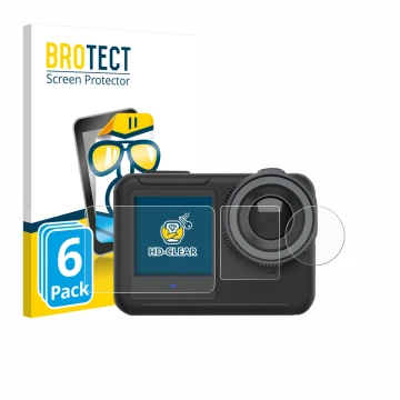 Parte frontal de un envase de producto con el logotipo de la marca BROTECT. Al lado se muestra el dispositivo SVBONY SVGO3 4K 