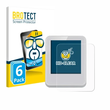 Parte frontal de un envase de producto con el logotipo de la marca BROTECT. Al lado se muestra el dispositivo Bresser ClimaTem