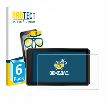 Parte frontal de un envase de producto con el logotipo de la marca BROTECT. Al lado se muestra el dispositivo Garmin zumo XT3 