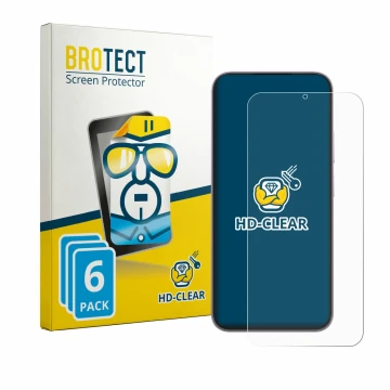 Parte frontal de un envase de producto con el logotipo de la marca BROTECT. Al lado se muestra el dispositivo realme C100i con