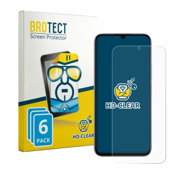 Parte frontal de un envase de producto con el logotipo de la marca BROTECT. Al lado se muestra el dispositivo realme C100 4G c