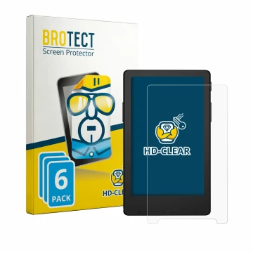 Parte frontal de un envase de producto con el logotipo de la marca BROTECT. Al lado se muestra el dispositivo Xteink X4 Classi