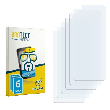 Parte frontal de un envase de producto con el logotipo de la marca BROTECT. Al lado está el protector de pantalla correspondie