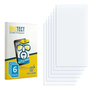 Parte frontal de un envase de producto con el logotipo de la marca BROTECT. Al lado está el protector de pantalla correspondie