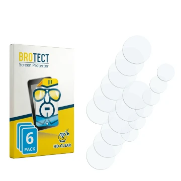 Parte frontal de un envase de producto con el logotipo de la marca BROTECT. Al lado está el protector de pantalla correspondie