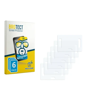 Parte frontal de un envase de producto con el logotipo de la marca BROTECT. Al lado está el protector de pantalla correspondie