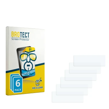 Parte frontal de un envase de producto con el logotipo de la marca BROTECT. Al lado está el protector de pantalla correspondie