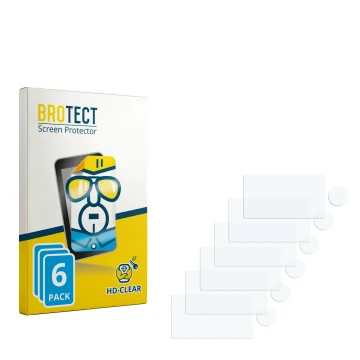 Parte frontal de un envase de producto con el logotipo de la marca BROTECT. Al lado está el protector de pantalla correspondie