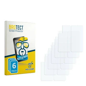 Parte frontal de un envase de producto con el logotipo de la marca BROTECT. Al lado está el protector de pantalla correspondie