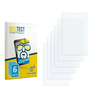 Parte frontal de un envase de producto con el logotipo de la marca BROTECT. Al lado está el protector de pantalla correspondie