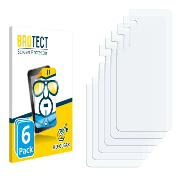 Parte frontal de un envase de producto con el logotipo de la marca BROTECT. Al lado está el protector de pantalla correspondie