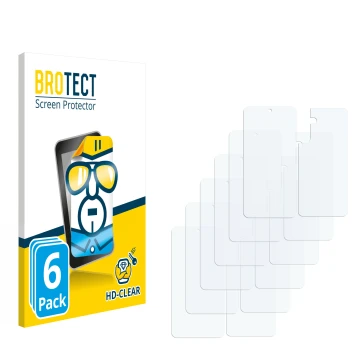 Parte frontal de un envase de producto con el logotipo de la marca BROTECT. Al lado está el protector de pantalla correspondie