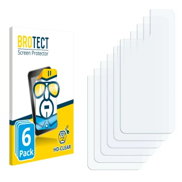 Parte frontal de un envase de producto con el logotipo de la marca BROTECT. Al lado está el protector de pantalla correspondie