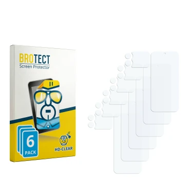 Parte frontal de un envase de producto con el logotipo de la marca BROTECT. Al lado está el protector de pantalla correspondie
