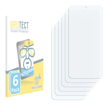 Parte frontal de un envase de producto con el logotipo de la marca BROTECT. Al lado está el protector de pantalla correspondie