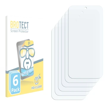 Parte frontal de un envase de producto con el logotipo de la marca BROTECT. Al lado está el protector de pantalla correspondie