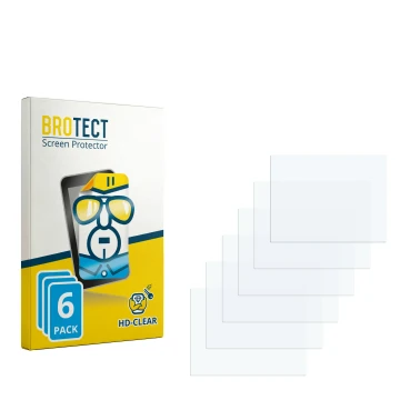 Parte frontal de un envase de producto con el logotipo de la marca BROTECT. Al lado está el protector de pantalla correspondie