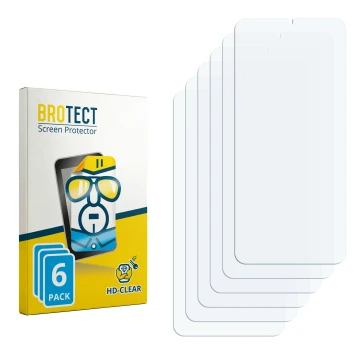 Parte frontal de un envase de producto con el logotipo de la marca BROTECT. Al lado está el protector de pantalla correspondie
