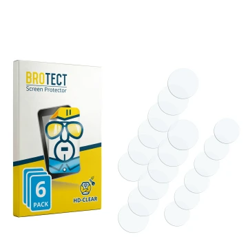 Parte frontal de un envase de producto con el logotipo de la marca BROTECT. Al lado está el protector de pantalla correspondie