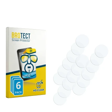 Parte frontal de un envase de producto con el logotipo de la marca BROTECT. Al lado está el protector de pantalla correspondie