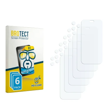 Parte frontal de un envase de producto con el logotipo de la marca BROTECT. Al lado está el protector de pantalla correspondie