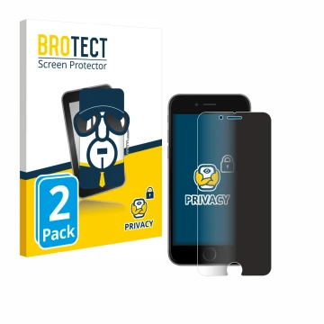 Parte frontal de un envase de producto con el logotipo de la marca BROTECT. Al lado se muestra el dispositivo Apple iPhone 6S 