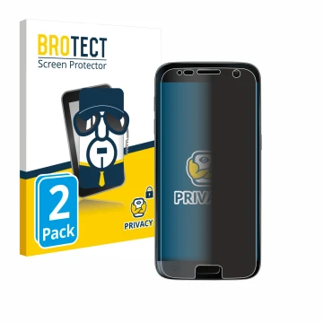 Parte frontal de un envase de producto con el logotipo de la marca BROTECT. Al lado se muestra el dispositivo Samsung Galaxy S