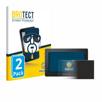 Parte frontal de un envase de producto con el logotipo de la marca BROTECT. Al lado se muestra el dispositivo Blackmagic Desig
