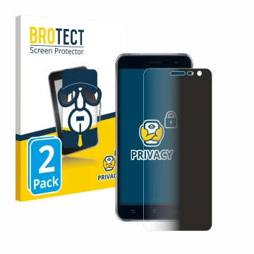Parte frontal de un envase de producto con el logotipo de la marca BROTECT. Al lado se muestra el dispositivo ASUS ZenFone 3 Z