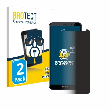 Parte frontal de un envase de producto con el logotipo de la marca BROTECT. Al lado se muestra el dispositivo Huawei Nova 2i c