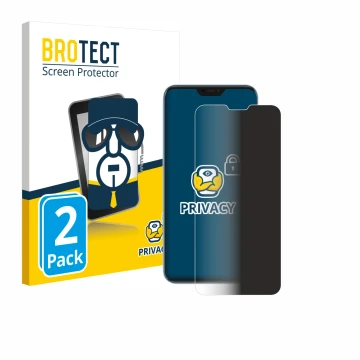 Parte frontal de un envase de producto con el logotipo de la marca BROTECT. Al lado se muestra el dispositivo Xiaomi Redmi 6 P