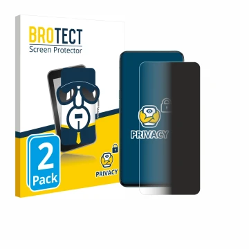 Parte frontal de un envase de producto con el logotipo de la marca BROTECT. Al lado se muestra el dispositivo Oppo Reno 5G con