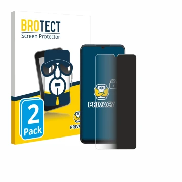 Parte frontal de un envase de producto con el logotipo de la marca BROTECT. Al lado se muestra el dispositivo Oppo A91 con su 