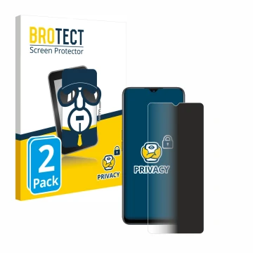 Parte frontal de un envase de producto con el logotipo de la marca BROTECT. Al lado se muestra el dispositivo Oppo Find X2 Lit